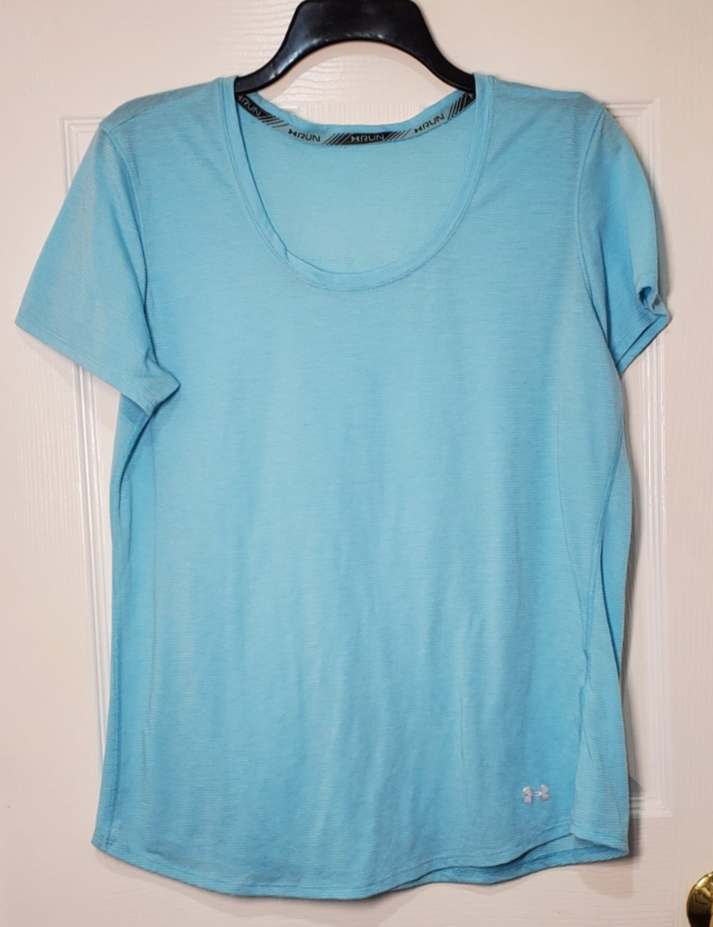 Under Armour Womens XL Blue Athletic T Shirt Short Sleeve Running Workout Top - Picture 1 of 11